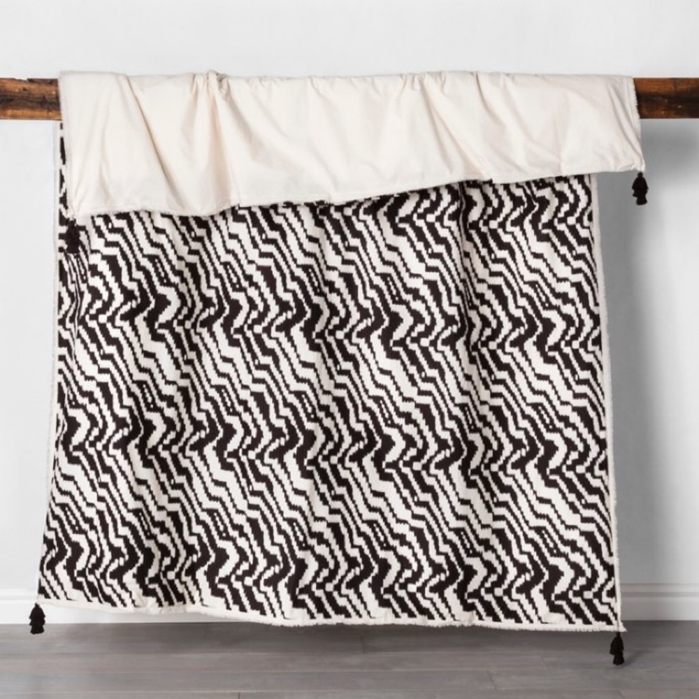 Opalhouse Black and white Ikat Duvet Cover